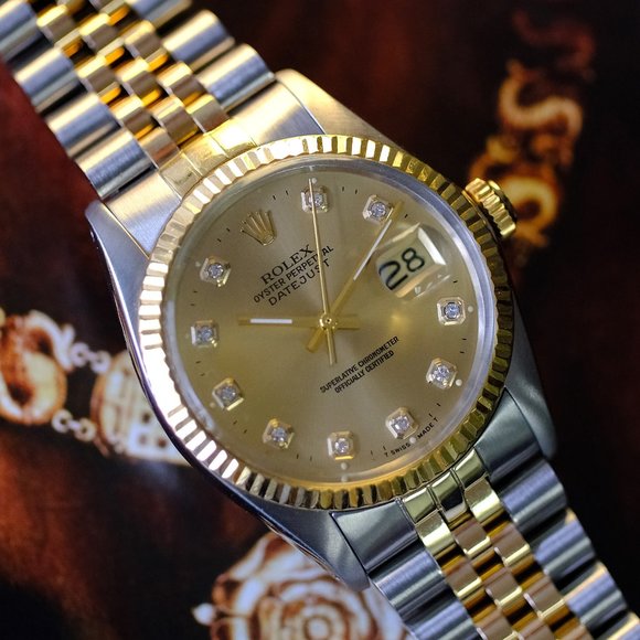 Rolex Datejust 16013  Factory Diamond Dial  36mm - Picture 4 of 5